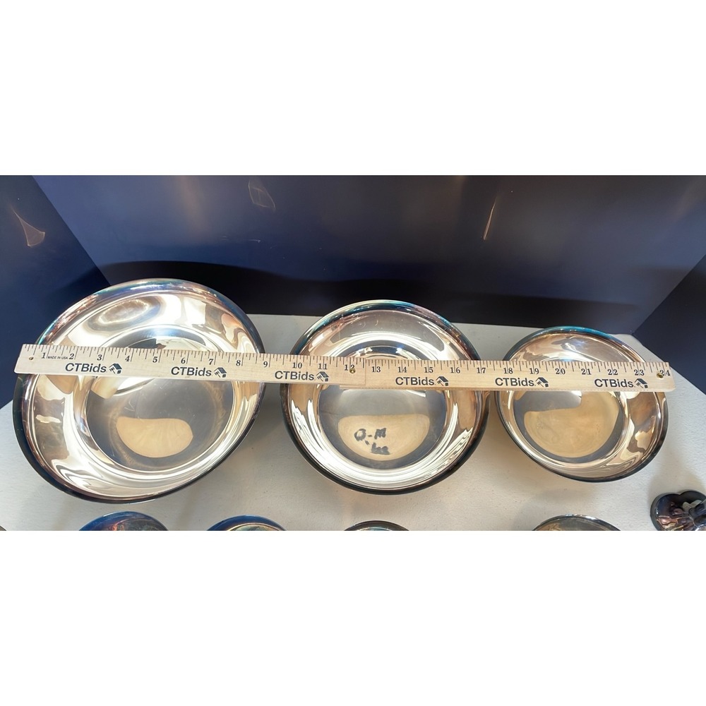Set of 4 Silver Serving Bowls